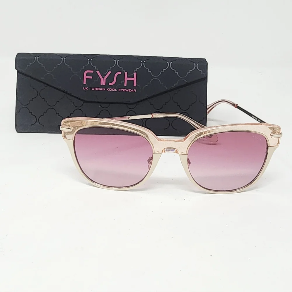 FYSH‎ F-2041 Cat Eye Sunglasses in Blush Gold